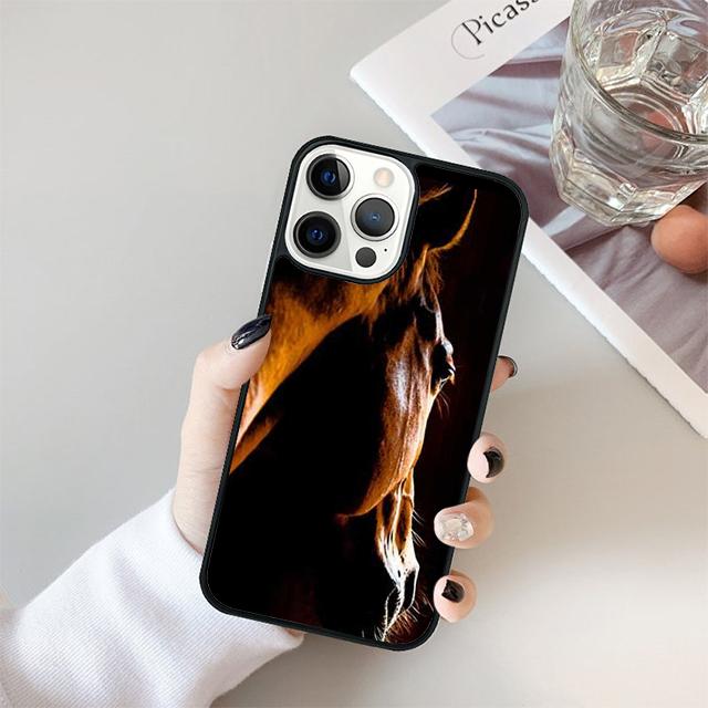 Horse Animal Paint Drawing Phone Case Cover For iPhone 17 Air 15 16 14 13 12 Pro Max 11 Pro Max Plus Coque Shell