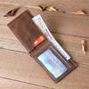 Men's Crazy Horse Skin Genuine Leather Wallet Short, 20% Off USD Clip, Retro Card Bag