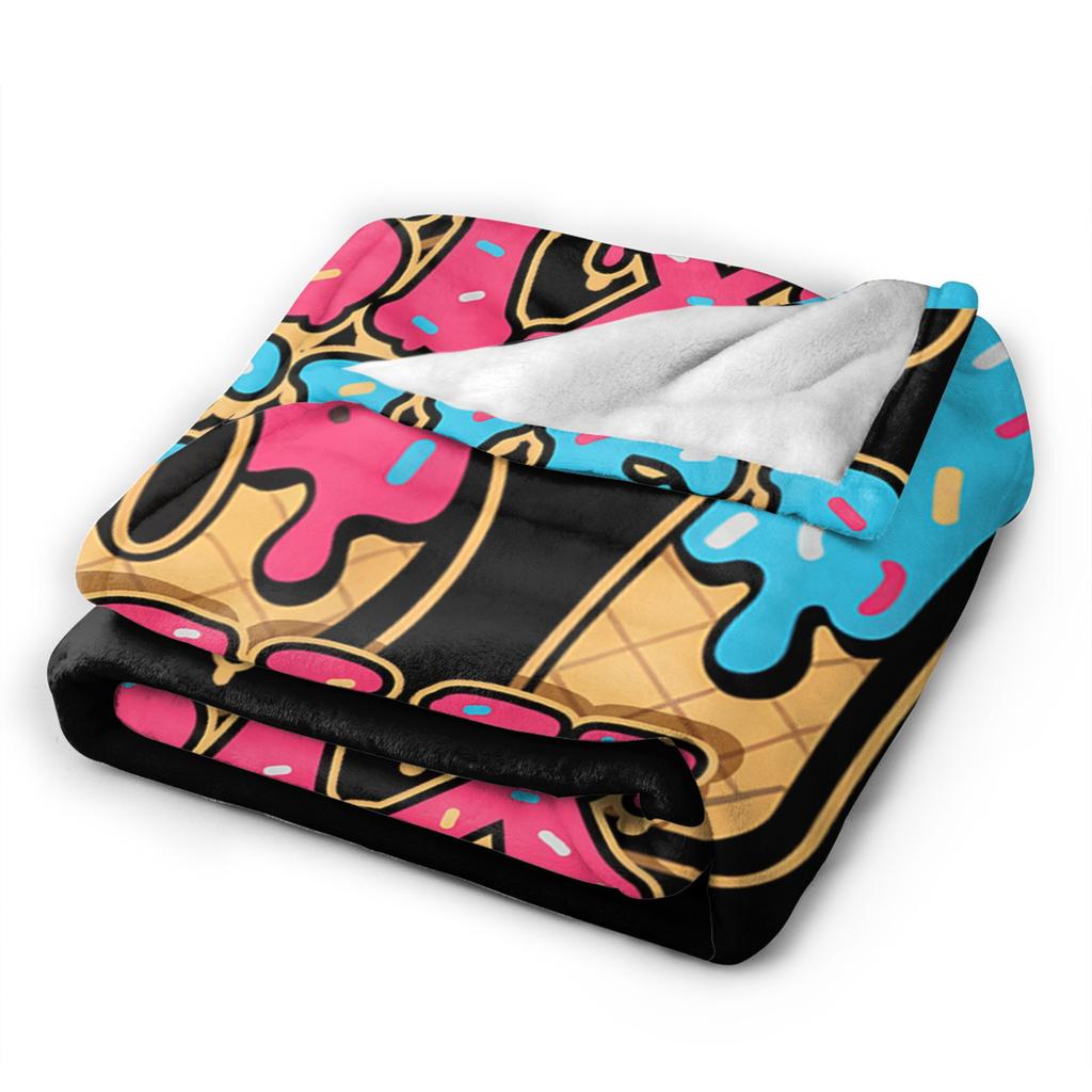 Six Seven Ice Cream Drip Meme 67 Blanket Quality Warm Bedding Throws Winter Child Couch Chair Sofa Bed Novelty Bedspread