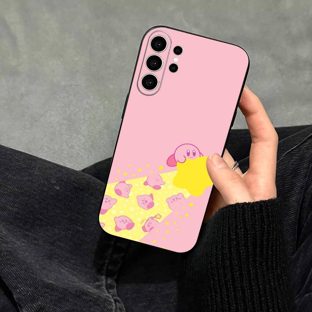 Cartoon Pink K-Kirbys-KK   Phone Case For Samsung S25,S24,S21,S22,S23,S30,Ultra,S20,Plus,Fe,Note,10,9,5G Black Cover