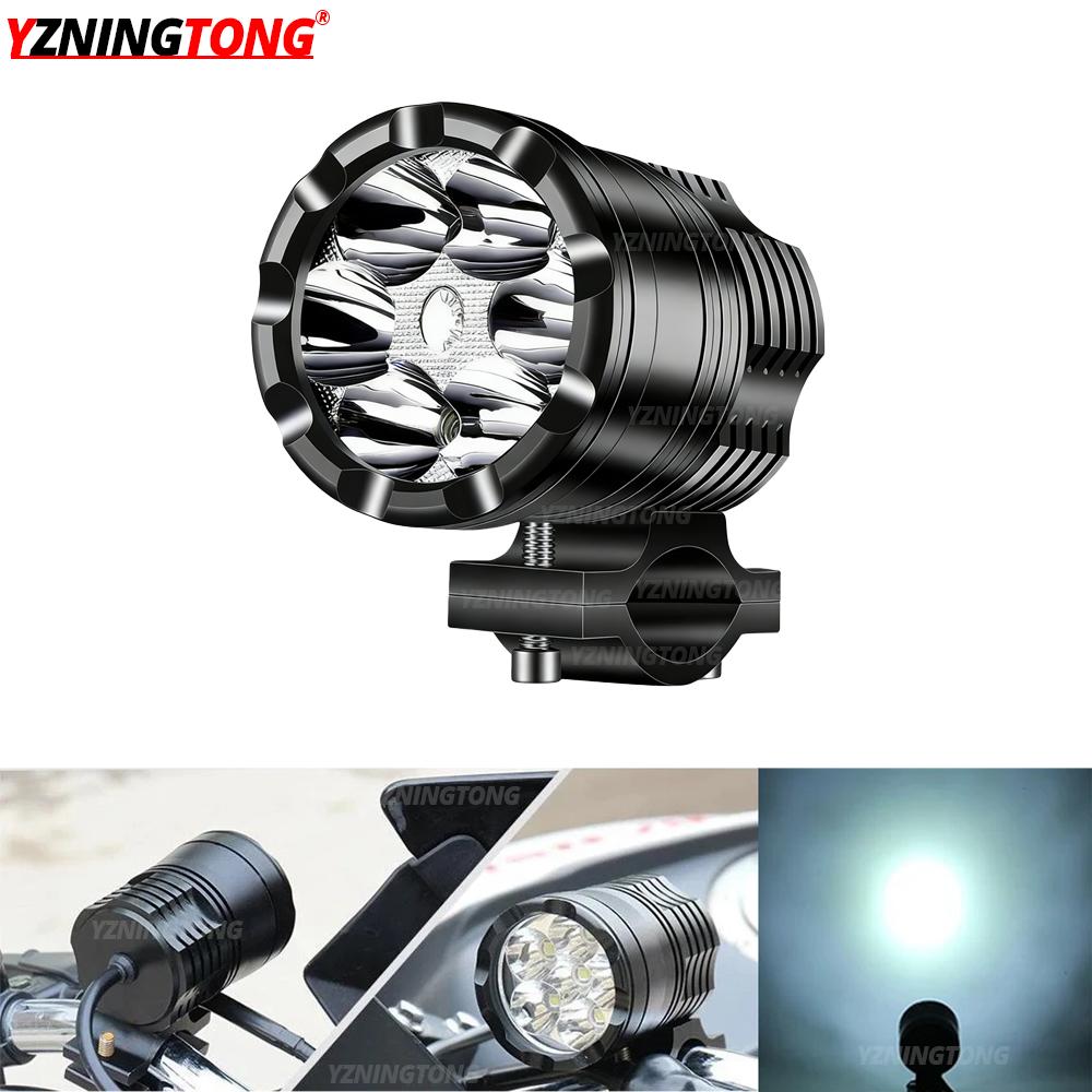 6 Led Chips Additional strobe LED Spotlight for Motorcycle 200W Motocross Flash led Headlights Fog Light for car ATV UTV 12V 24V