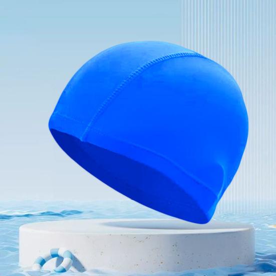 Stoff Badekappe Elastisch Atmungsaktiv Leicht Lang Kurzhaar Schwimmkappe Einfarbig Herren Damen Erwachsene Kinder Schwimmbadkappe