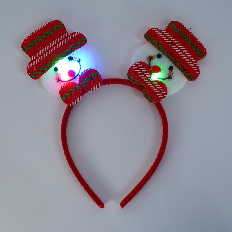 Świecące Świąteczne Akcesoria do Włosów Bałwana: Świecąca opaska i spinka do włosów dla dorosłych i dzieci