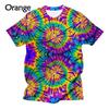 Fashion Art Design Style Short Sleeve T-shirt Tiedye 3d Printing Funny Colorful Cool T-shirt