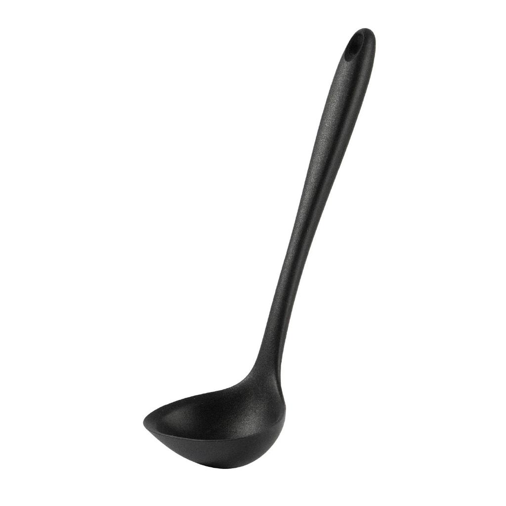 Pearl Metal Large Silicone Dishwasher Heat Resistant up to TOUCH st Ladle, Safe, 230°C, Black, G-5081