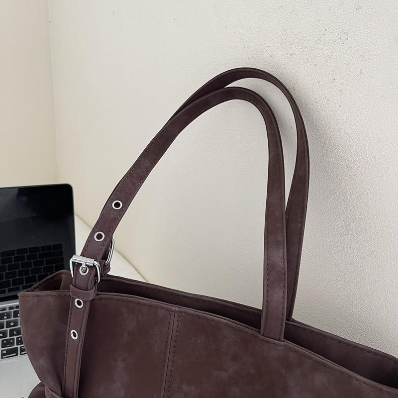 Trendy Fashion Simple Belt Buckle Retro Women's Underarm Bag Elegant Shoulder Bag Very Suitable for Daily Life, Shopping, and Women's Holiday Gifts