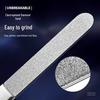 Zinc Alloy Double-Sided Nail File & Polisher - Stainless Steel, Sand-Plated for Manicure and Buffing.