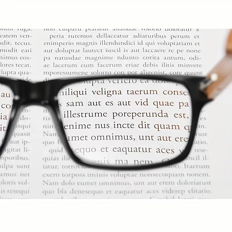 1PC Premium Classic Rectangle Reading Glasses - Floral Temples, For Middle-Aged/Elderly/Men/Women/Students/Teachers, Casual & Business Use