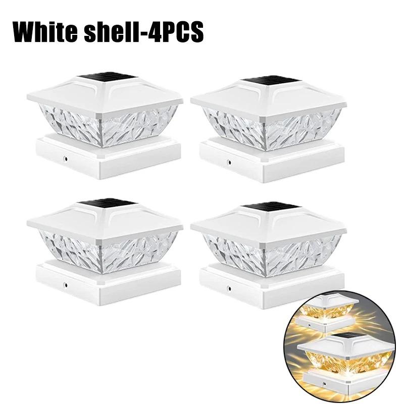 Outdoor Solar Post Cap 2 Modes Fence Light LED Post Lamp Solar Powered Waterproof For Wood Posts Yard Garden Outside