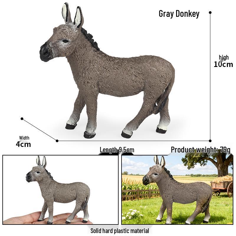 Children's Cognitive Animal Model Toy - Donkey Foal & Zebra Ornament