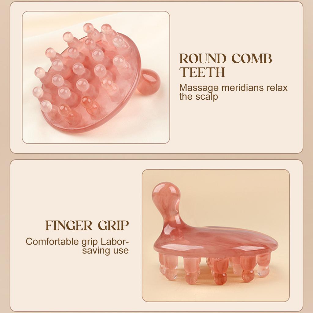 Resin Scalp Massage Comb Cellulite Lymphatic Drainage Massager for Muscles Back Neck Shoulder Relaxation Massager