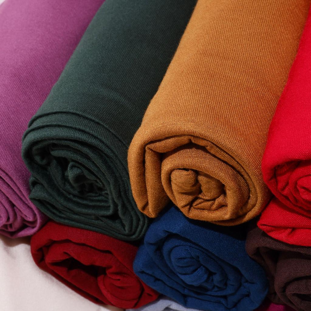Women Silk Mercerized Cotton Hijab Scarf Soft Stretch Head Wrap Turban Foulard Long Shawl