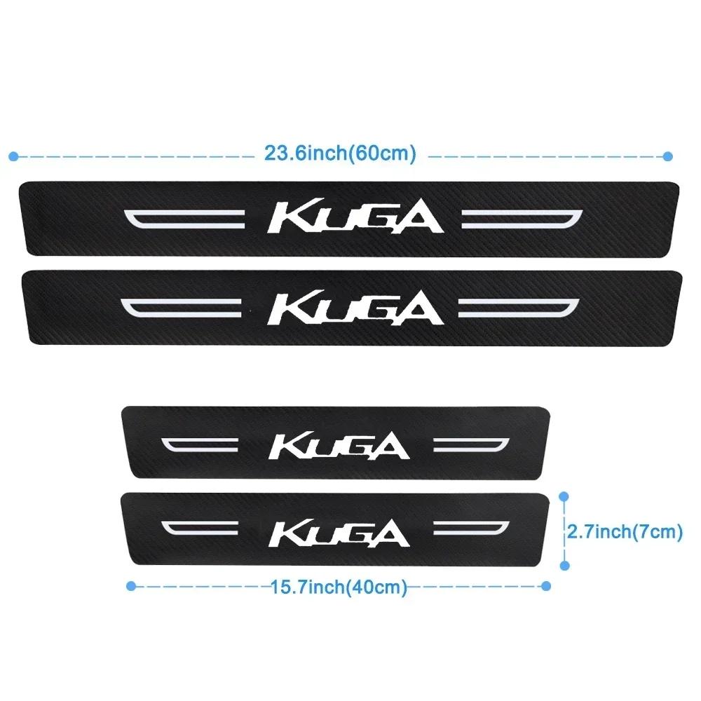 Car Door Threshold Sill Protective Stickers Anti Scratch For Ford KUGA Logo Protective Film Waterproof Decals Car Accessories