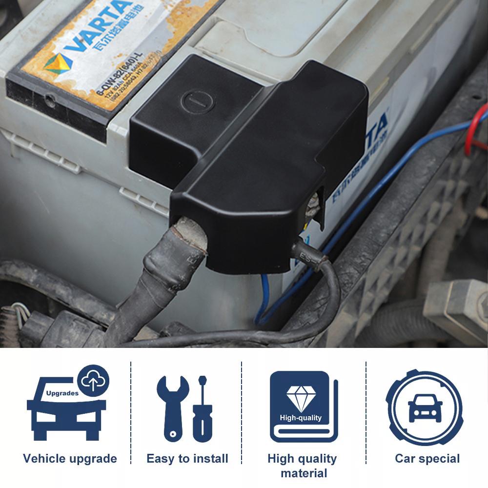Battery Negative Protection Cover Trim for Ford F150 F-150 2015-2020 Battery Cable Terminal Lid Cover Car Interior Accessories