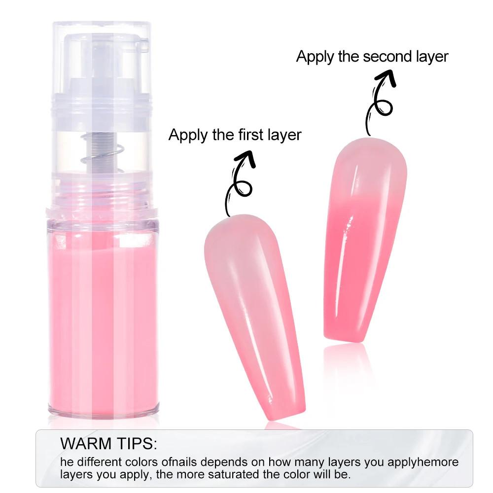 12 Colors Quick Ombre Spray Acrylic Powder for Nails Neon Gradient Pastel with Amazing Effect Professional Nail Dip Powder