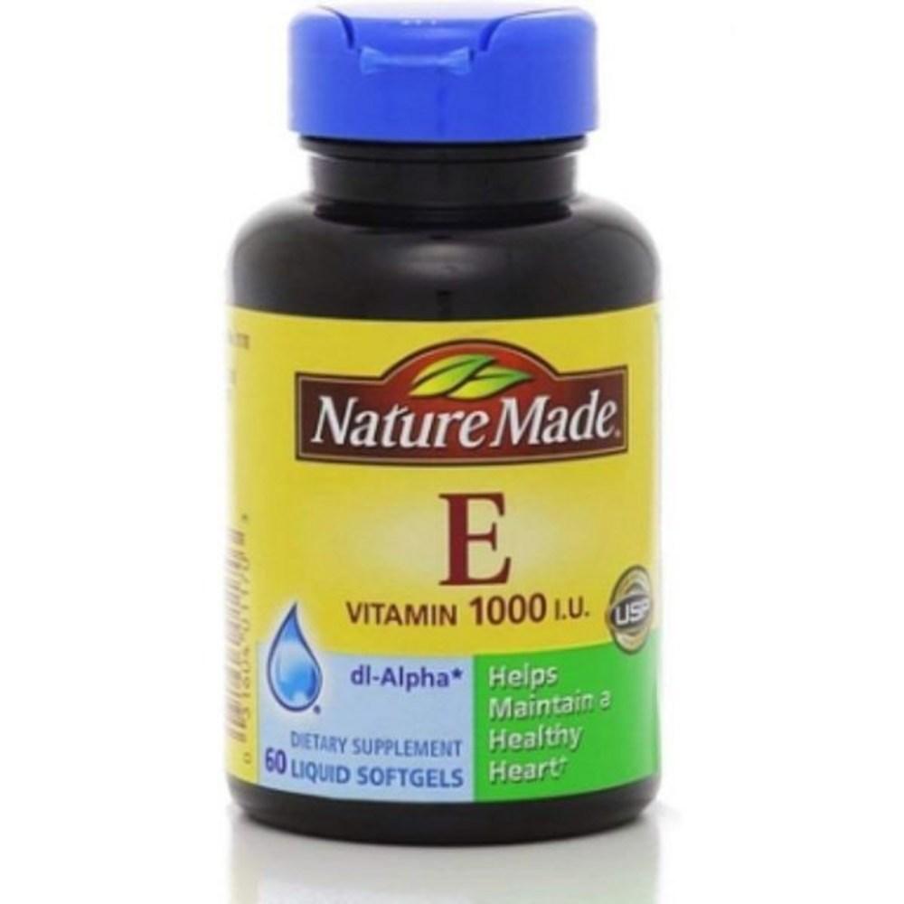 Nature Made Vitamin Softgels E 1000 IU dl-Alpha 60 Ct
