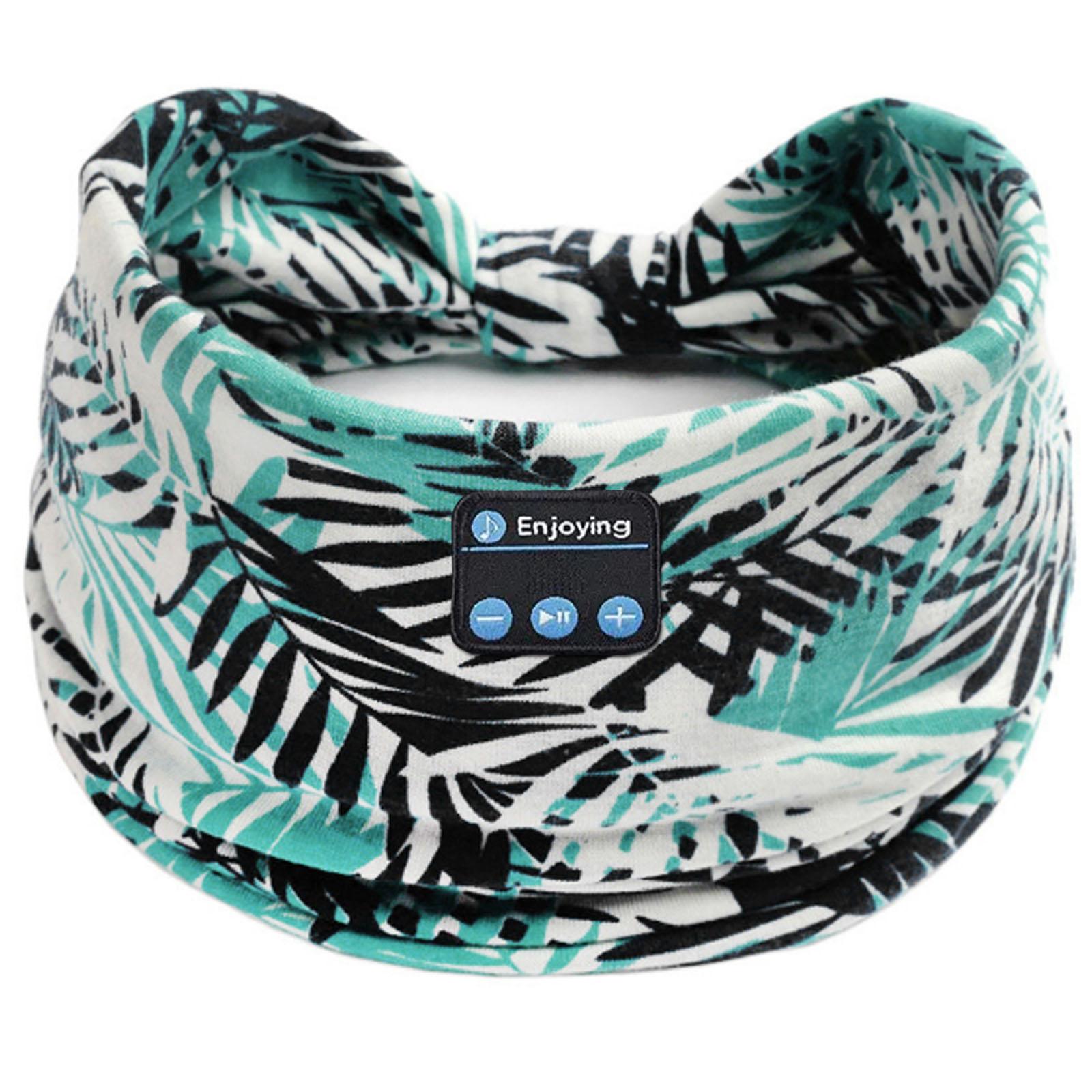 

Wireless Sleeping Headphones Soft Washable Yoga Running Bluetooth Headset Headband Handsfree Music Earphone Leopard Pattern