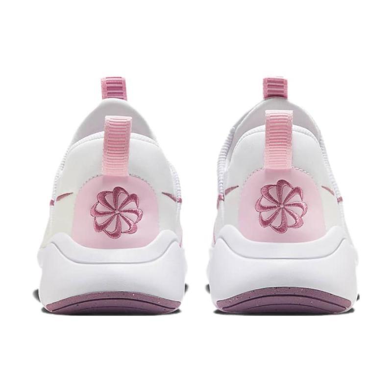 Nike Flex Plus Abrasion Resistant Breathable Support Low top Kids' Running Shoes White Pink Sneakers DV8999-100