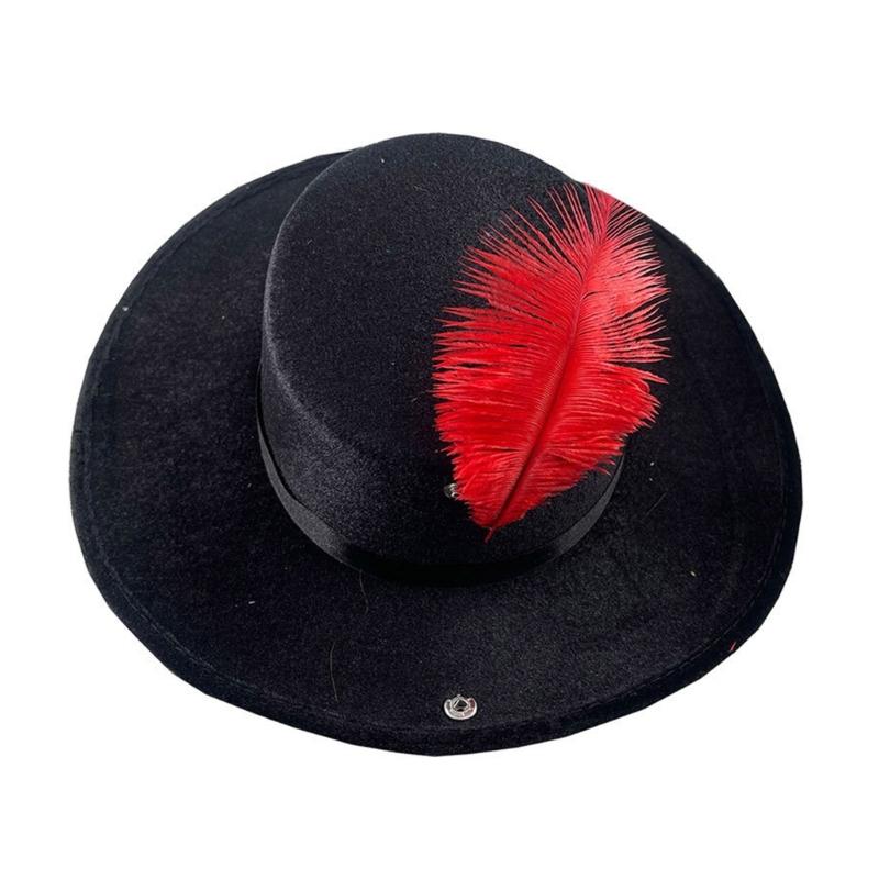 Vintage Fedora Hat Women Men Felt Vintage Hat Casual Festival Hat with Feather