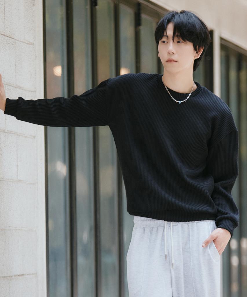 GCLIP Regular Fit Round Neck Knit Sweatshirt 7 Colors