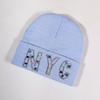 Rhinestone Nyc Letters Knit Hat For Unisex Autumn Winter Warm Cap Fashion Gift