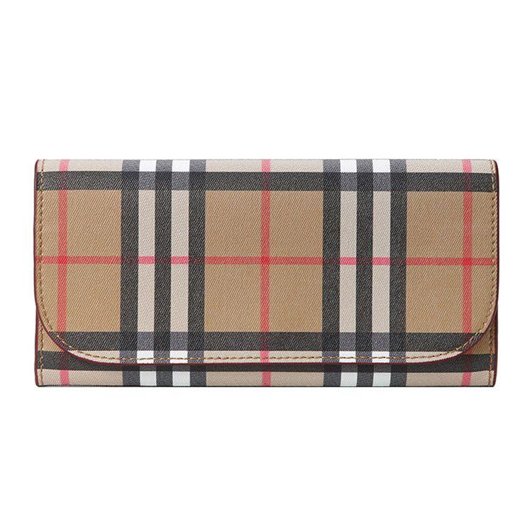 

Burberry Classic Check Long Wallet Card Holder Women Wallets Yellow Brown 80053841 Basic Set (Bag+Dust Bag)