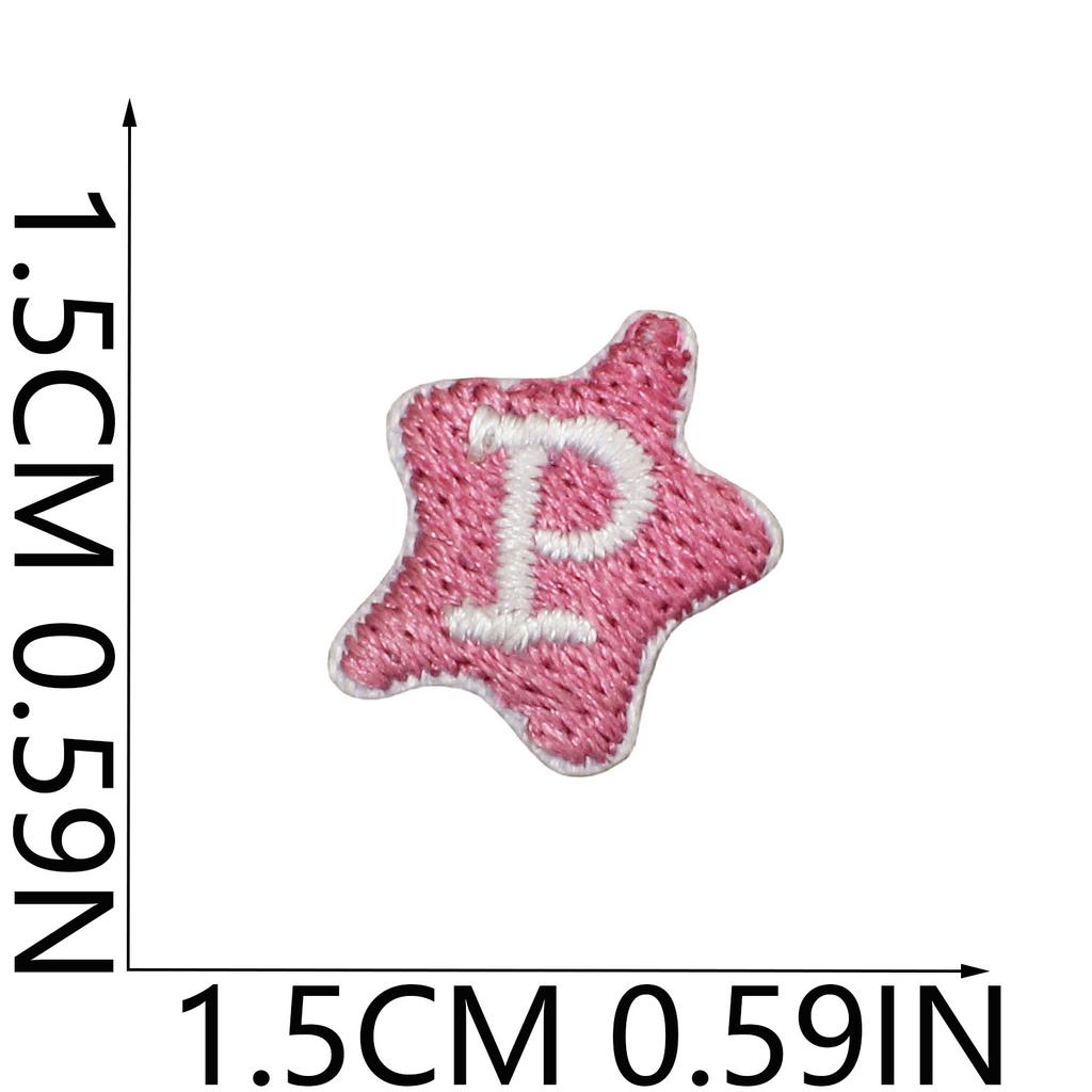 English Letter Embroidery Cloth Sticker Small Size Diy Pendant Decorative Patch Sticker Love Star Letter Embroidery Chapter Boy