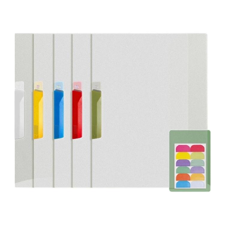 

5/6Pcs File Sleeve Water Resistant Document Organiser with Rotating Clamp Hold 60 Sheets for Office School 9x12Inch
