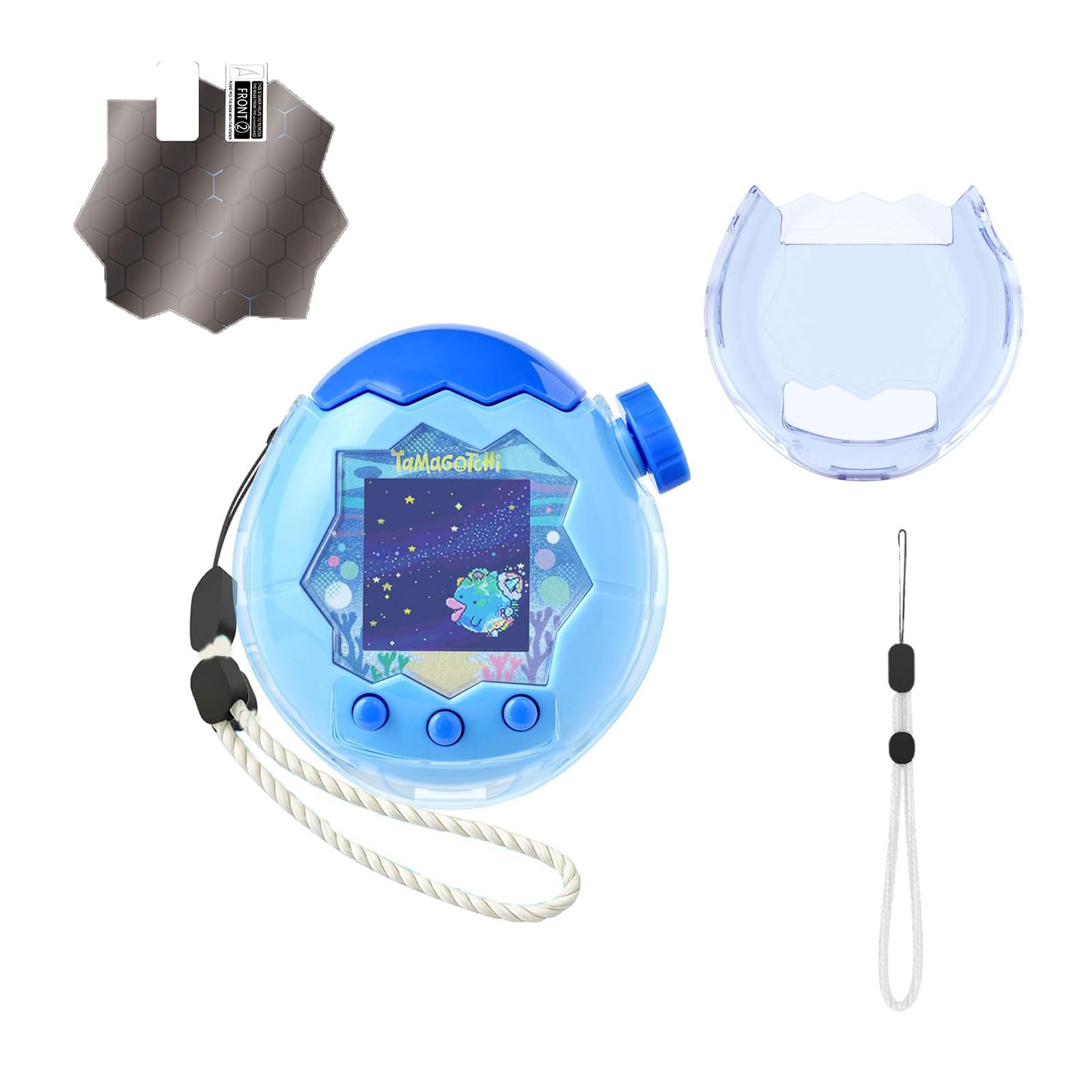 

LQHZC Tamagotchi Paradise Protective Case Clear Custom Fit High-Durability PC 360-Degree Full Protection Screen Protector Included Free Loss