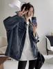 [SpringSwalloow] Dame Denimjakke – Oversized Denimtopp (Størrelse XL)