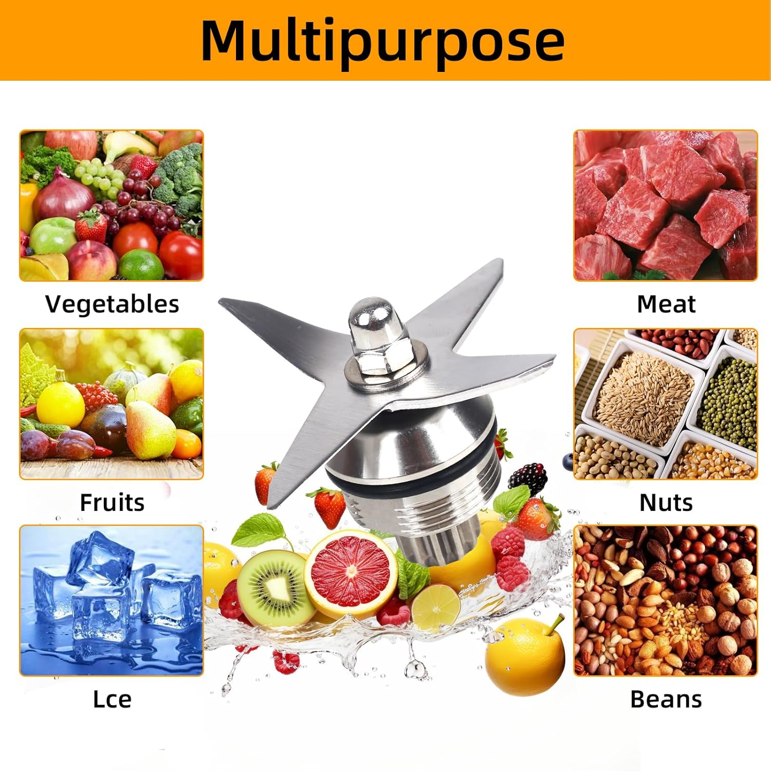 Blade Replacement Parts for Vitamix - Blender Wet Blade Assembly with Wrench and Drive Socket, Compatible with Vitamix 64oz and 32oz