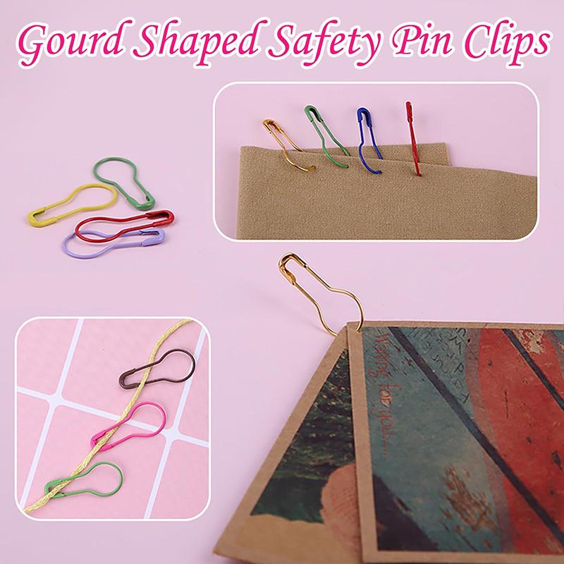300/450Pcs Safety Pins with Storage Box Calabash Crochet Stitch Markers Knitting Crochet Locking Safety Pin Safety Pins Set