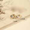 Hyperbole Long Water Droplet Flower Wing Round Wave Square Shell Golden Pendant Earrings for Women CCB Smooth Creative Jewelry