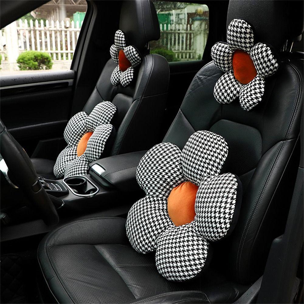 

Flower Waist Pad Car Pillow Back Cushion Seat Headrest Car Neck Pillow Waist Support Car Headrest
