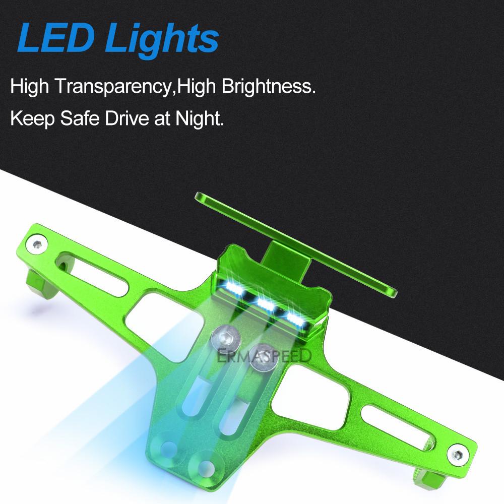 Motorcycle License Plate Frames Holder and Motorcycle LED Turn Signal Light For Motocross Street Bike Motorbike