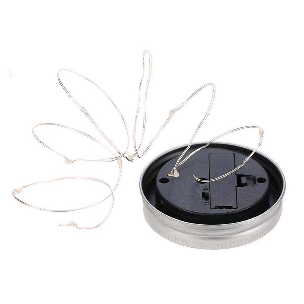 10/20 LED Solar Lichterkette Einmachglas Solaraufladung Garten Außen Hochzeitsfeier Dekoration Lichterkette