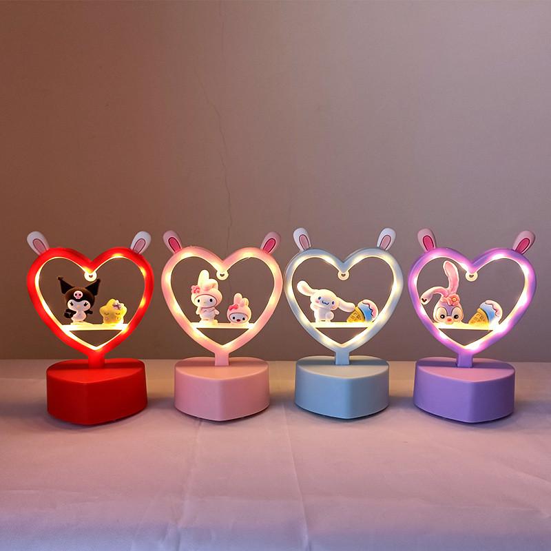 Cute Diy Bunny Ears Cartoon Led Night Light Toy For Kids Creative And Romantic Birthday Gift