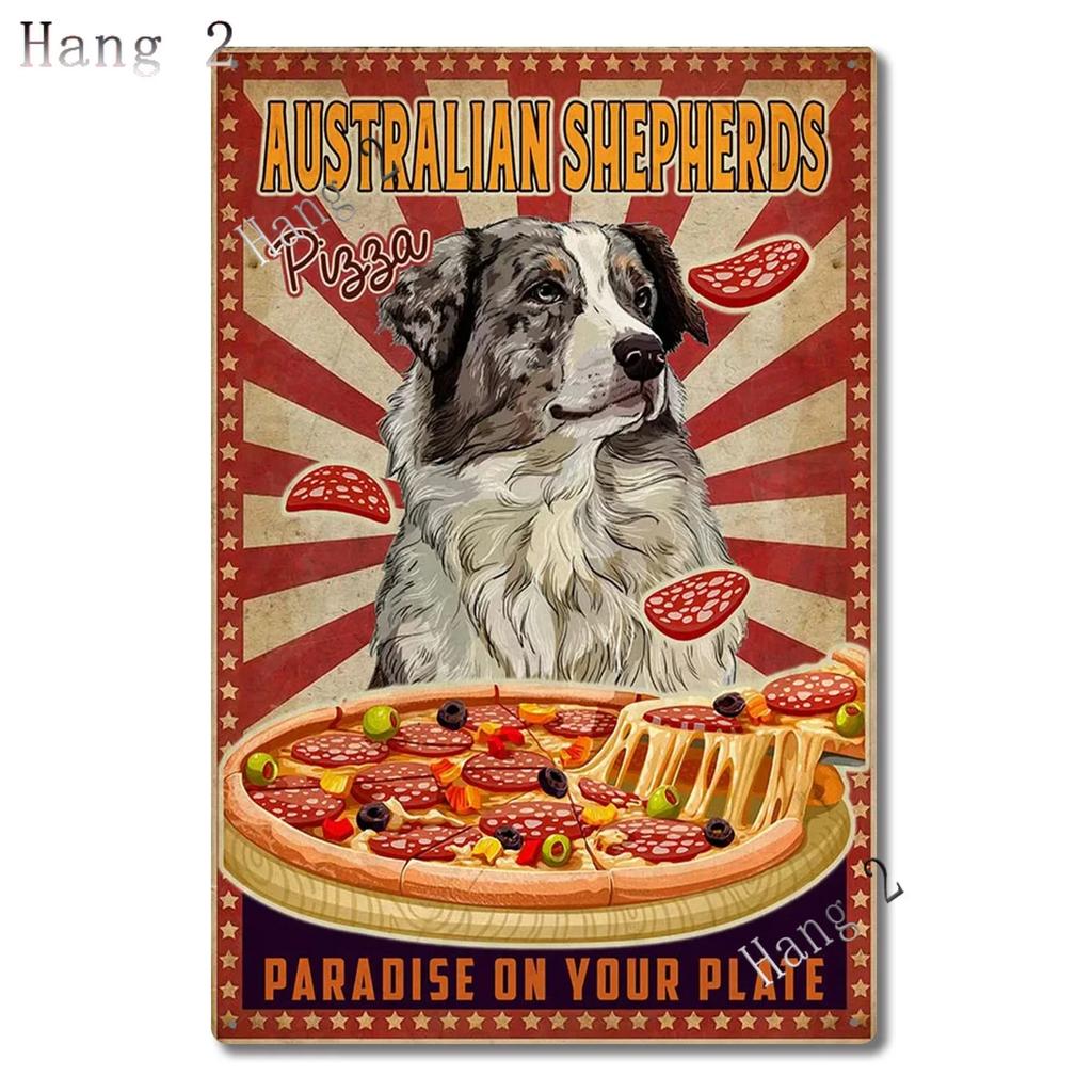 Aussie Metal Tin Sign Wall Decor Australian Shepherd Dog Bath Soap Poster Hanging Plaque Aluminum Signage Posters x Inch
