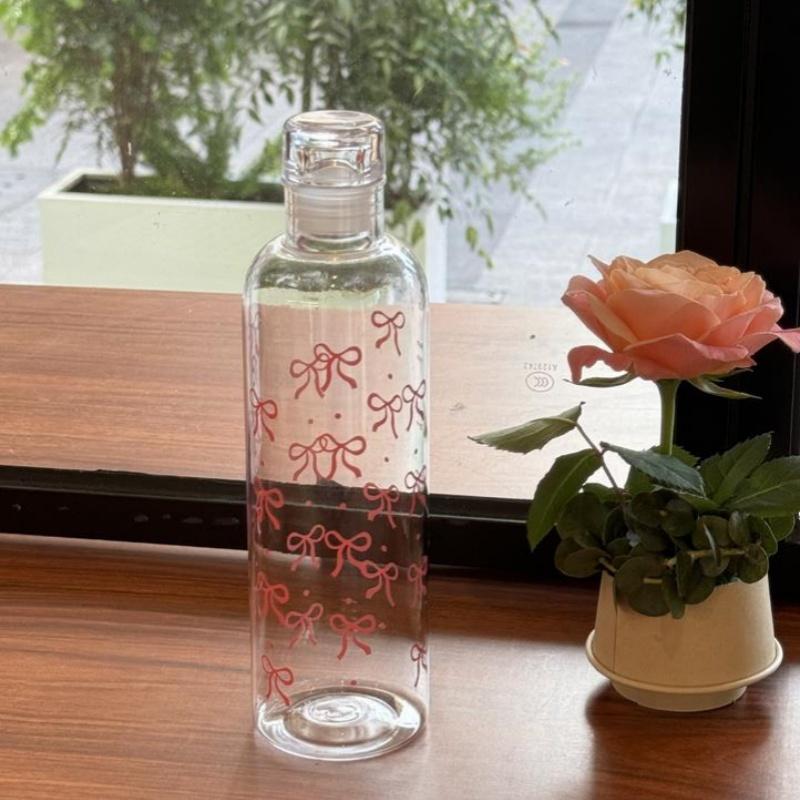 480ML New Simple Print Water Bottle Sports Water Cup Large Capacity Portable Plastic Cups Kids School Water Cup Motivational Cup