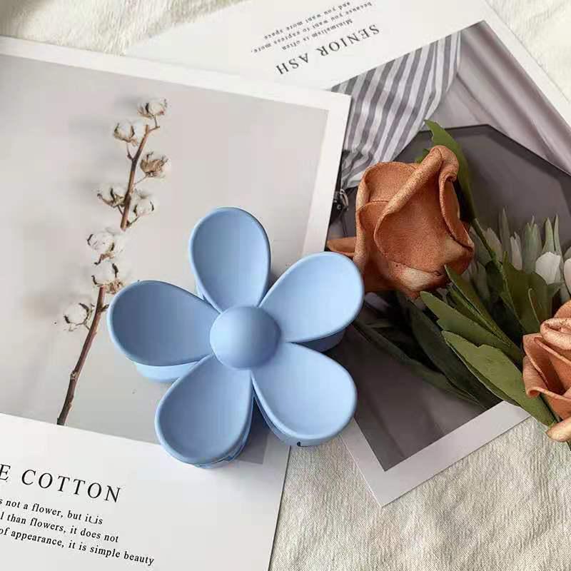 Hot-Selling European & American Hair Accessories: Shark Clip, Frosted Diamond Flower Hairpin