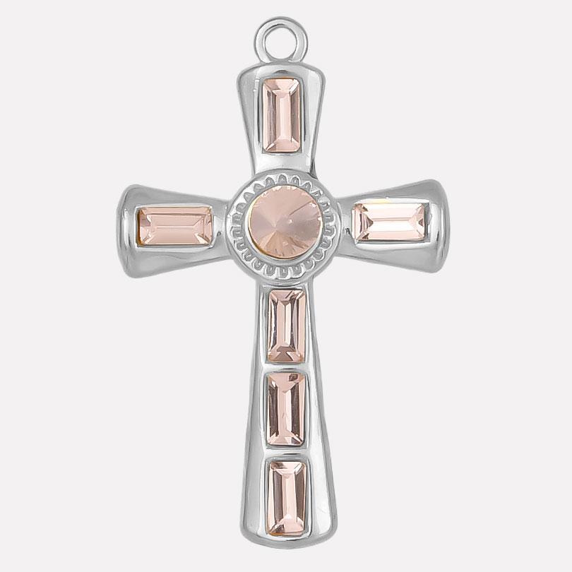 Strass-Accessoires Religiöse Christus-Edelstahl-Anhänger Für Schmuckherstellung Zubehör Kreuz-Anhänger Handgefertigtes Material