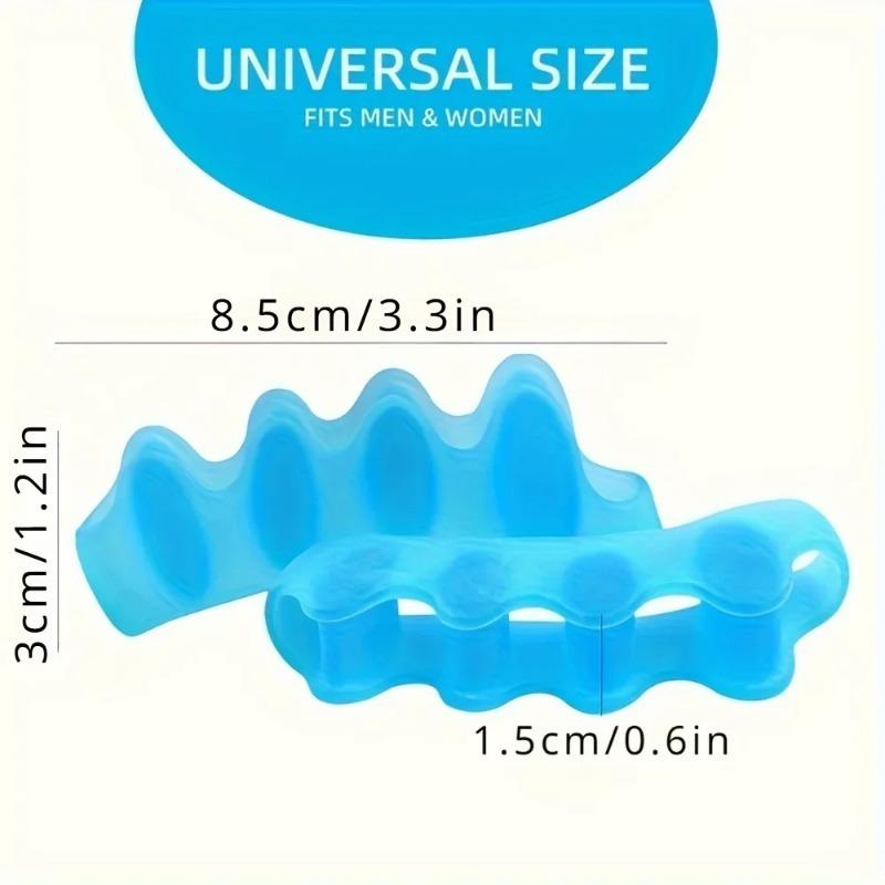 2 Soft Touch Silicone Toe Spacers Reusable Toe Separators for Feet Pain Relief Foot Care Products