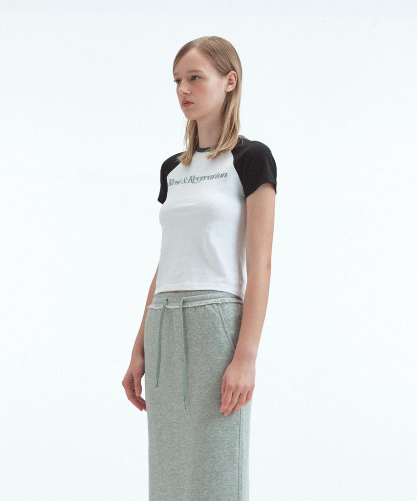 REST&RECREATION Raglan Half Sleeve Top - White