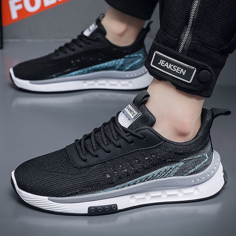 Man Shoe Lightweight Casual Shoes for Men Tennis Summer Mesh Sneakers Black Comfortable Size 44 Elegant Footwear Offer Walking