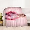 White Stripes Blanket Ultra-Soft Suitable for Picnics Office Chair Livingroom All-Season Use Playful Design Gift for Travel Home Birthdays