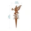 Rustic Black Metal Dancing Fairy Garden Stake Ornamental Yard Art Creative Outdoor Decor for Lawn Patio Halloween Party
