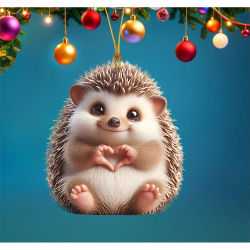 

Трансграничный рождественский кулон-ёжик: Акриловые елочные украшения для праздничного домашнего декора Standard