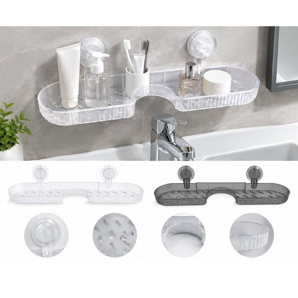 No Drill Washbasin Hanging Rack Waterproof Suction Cup Bathroom Holder Bathroom