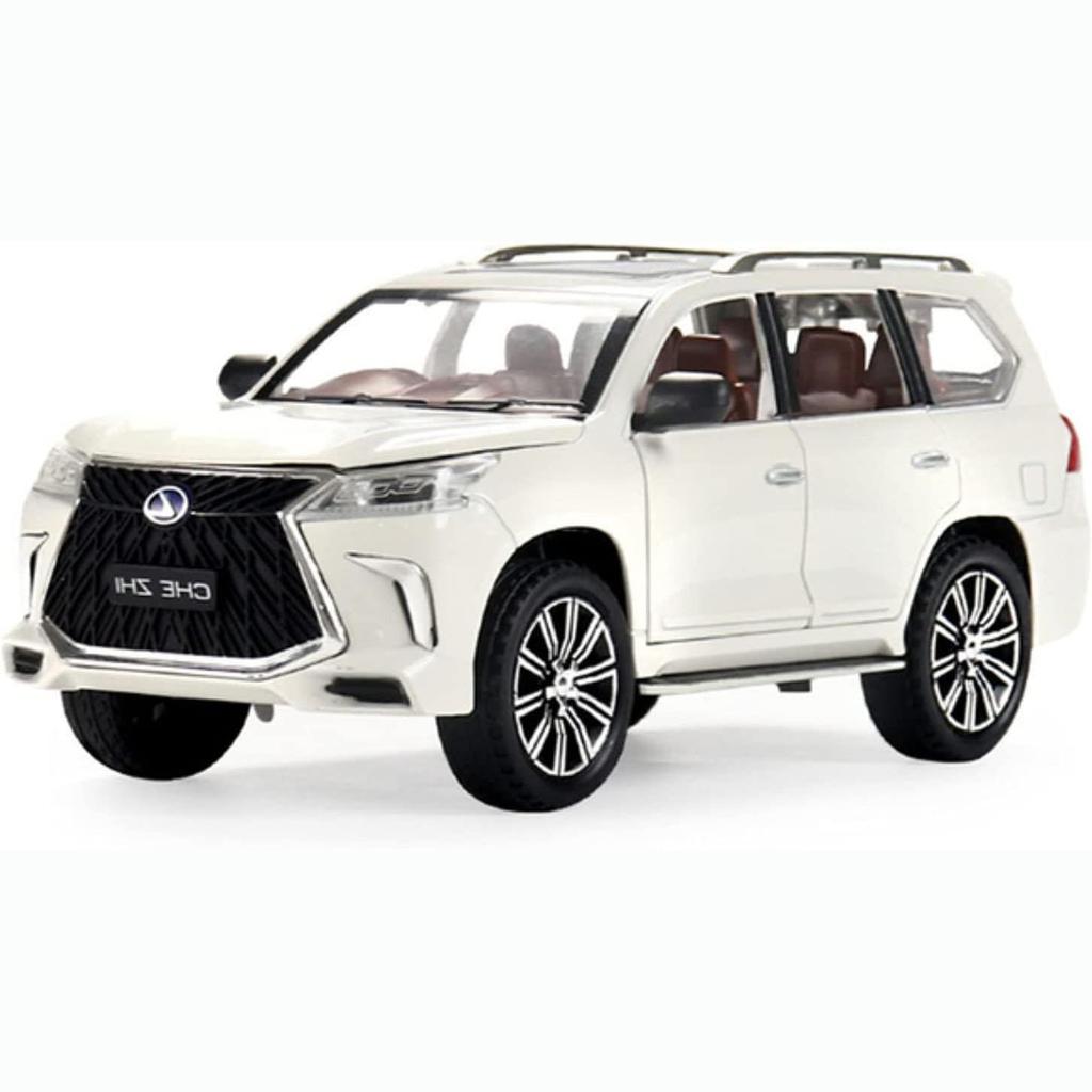1:32 Scale Lexus LX570 Off-Road Alloy Diecast Model Car, Pull Back Metal Vehicle Toy with Sound and Light Συλλογή δώρων 6 Ανοιχτές Πόρτες για Παιδιά Ενήλικες