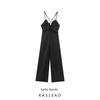 Kaslead New Arrival Women's Clothing Fashion Style Fashion Laminated Decoration Loose Jumpsuit 8489959